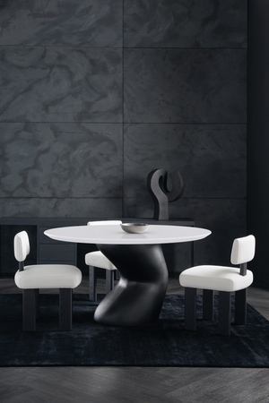   Wavy Black Base Dining Table | Oroa.com