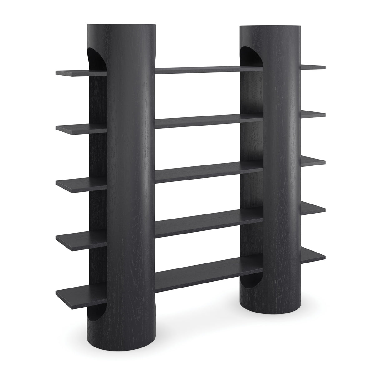   Modern furniture - Black Wooden 5-Shelf Bookcase - www.oroa.com | Oroa.com