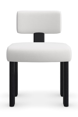  White Linen Modern Dining Chair | Oroa.com