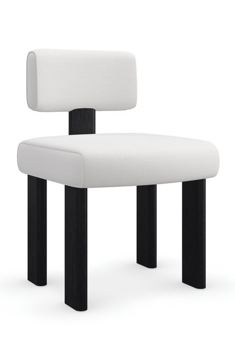   White Linen Modern Dining Chair | Oroa.com