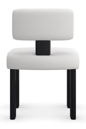   White Linen Modern Dining Chair | Oroa.com