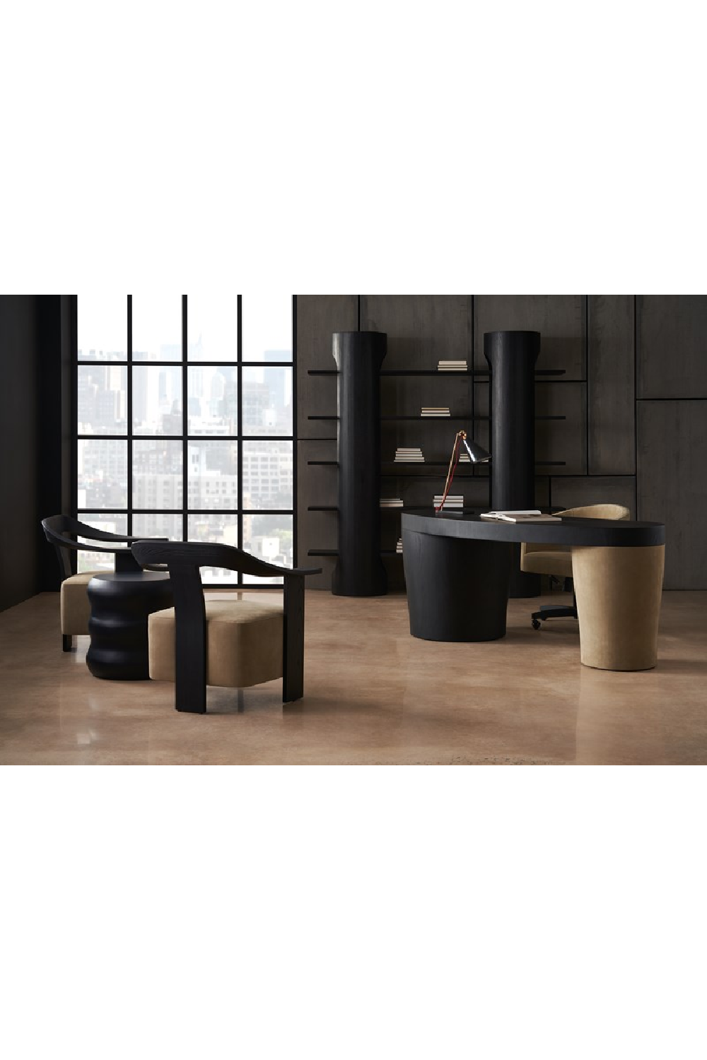   Black Wavy Side Table | Oroa.com