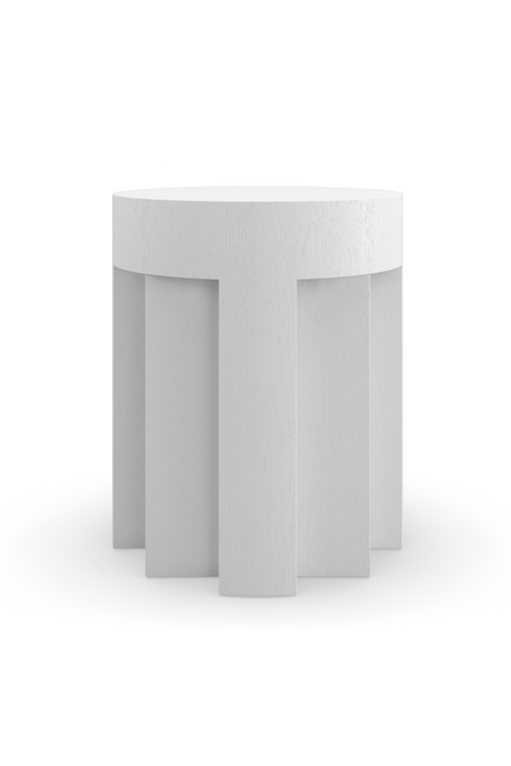   White Faceted Side Table | Oroa.com