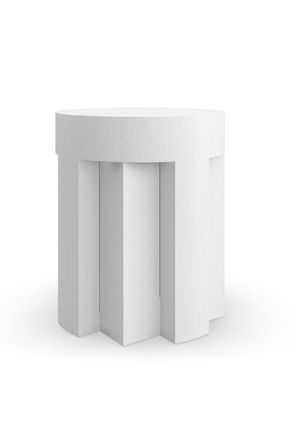   White Faceted Side Table | Oroa.com