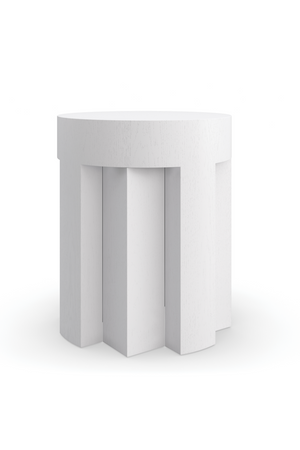   White Faceted Side Table | Oroa.com