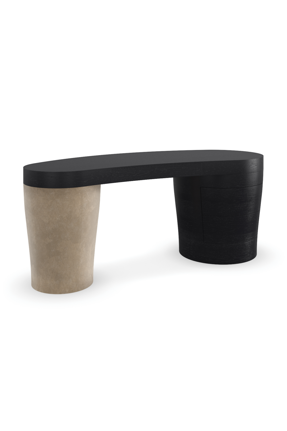   Suede Leg 3-Drawer Desk | Oroa.com
