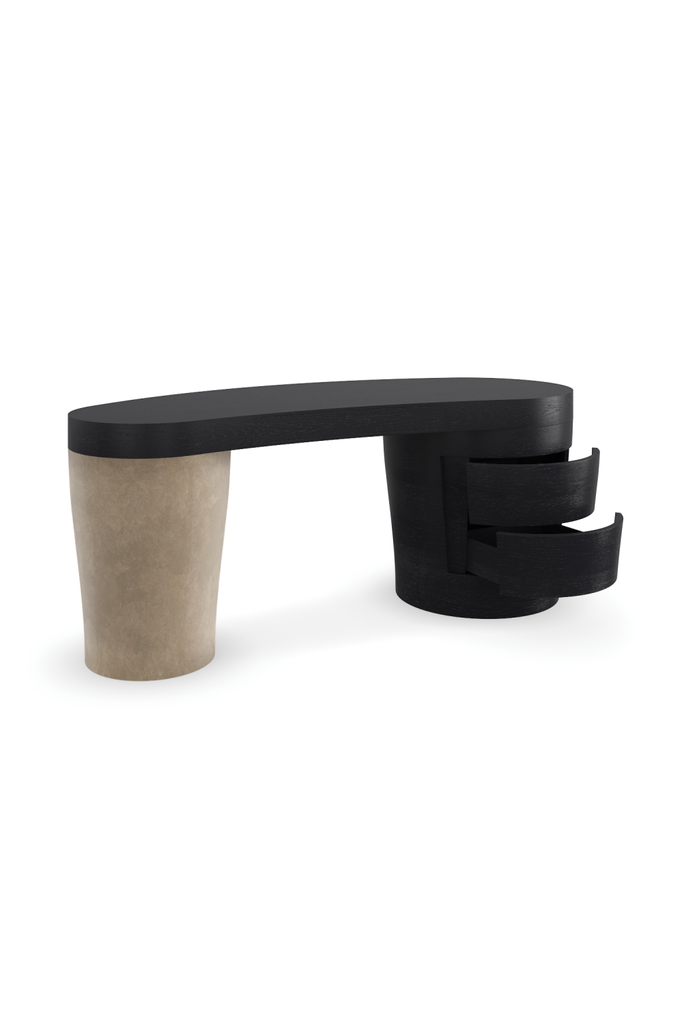   Suede Leg 3-Drawer Desk | Oroa.com