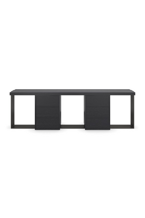   Black 6-Drawer Media Unit | Oroa.com