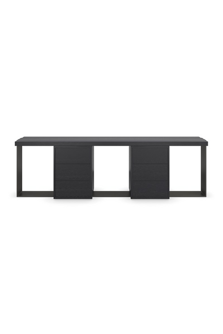   Black 6-Drawer Media Unit | Oroa.com