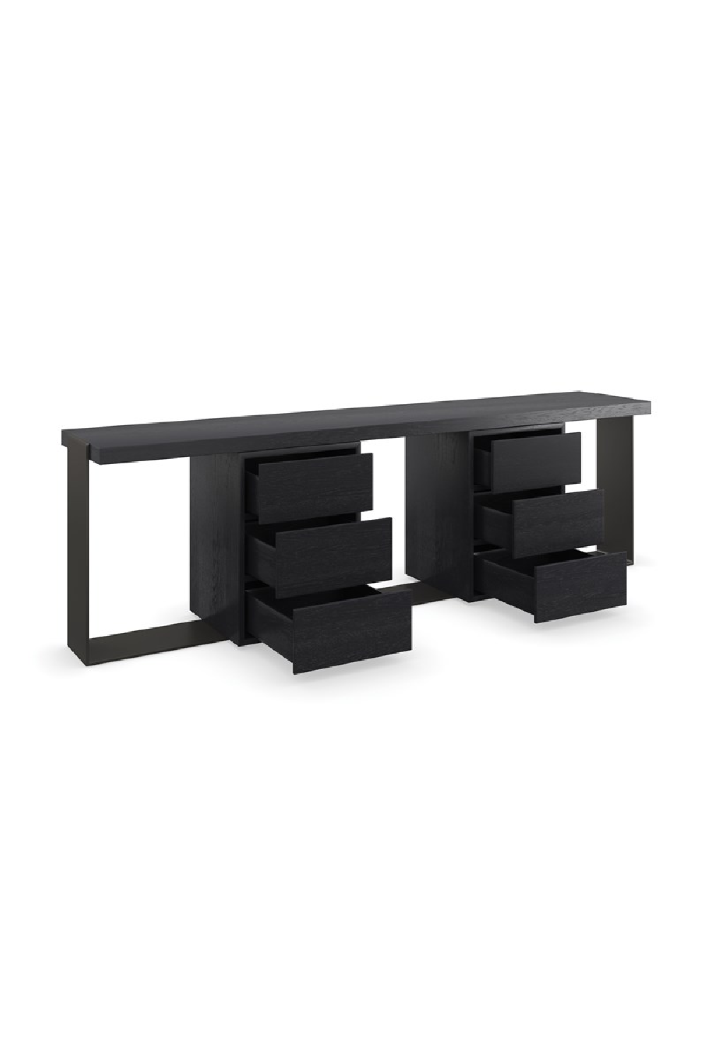   Black 6-Drawer Media Unit | Oroa.com