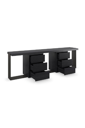   Black 6-Drawer Media Unit | Oroa.com