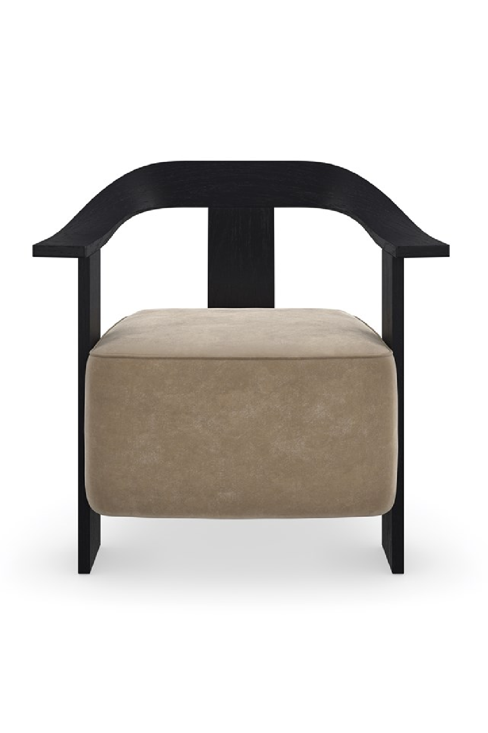  Brown Suede Seat Accent Chair | Oroa.com
