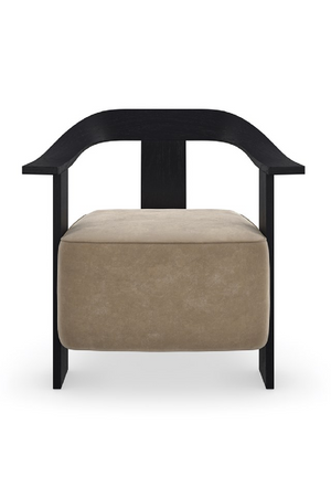   Brown Suede Seat Accent Chair | Oroa.com