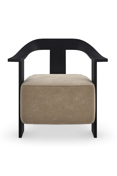   Brown Suede Seat Accent Chair | Oroa.com