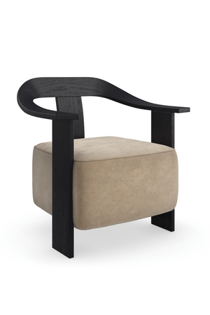   Brown Suede Seat Accent Chair | Oroa.com