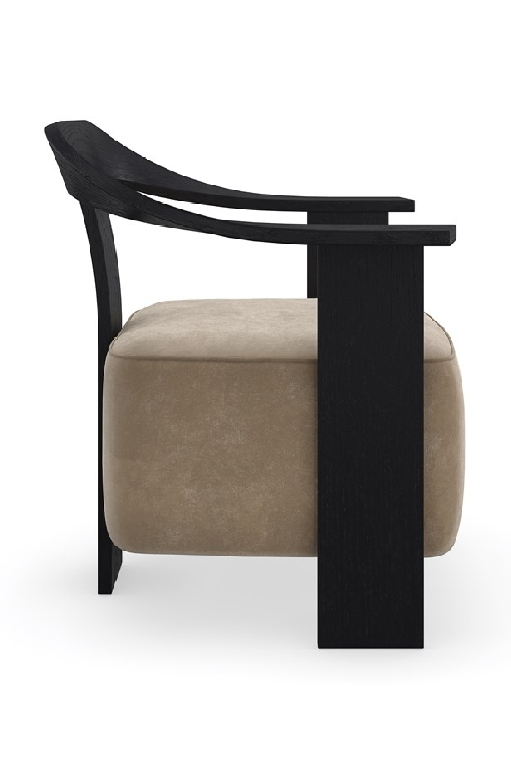   Brown Suede Seat Accent Chair | Oroa.com
