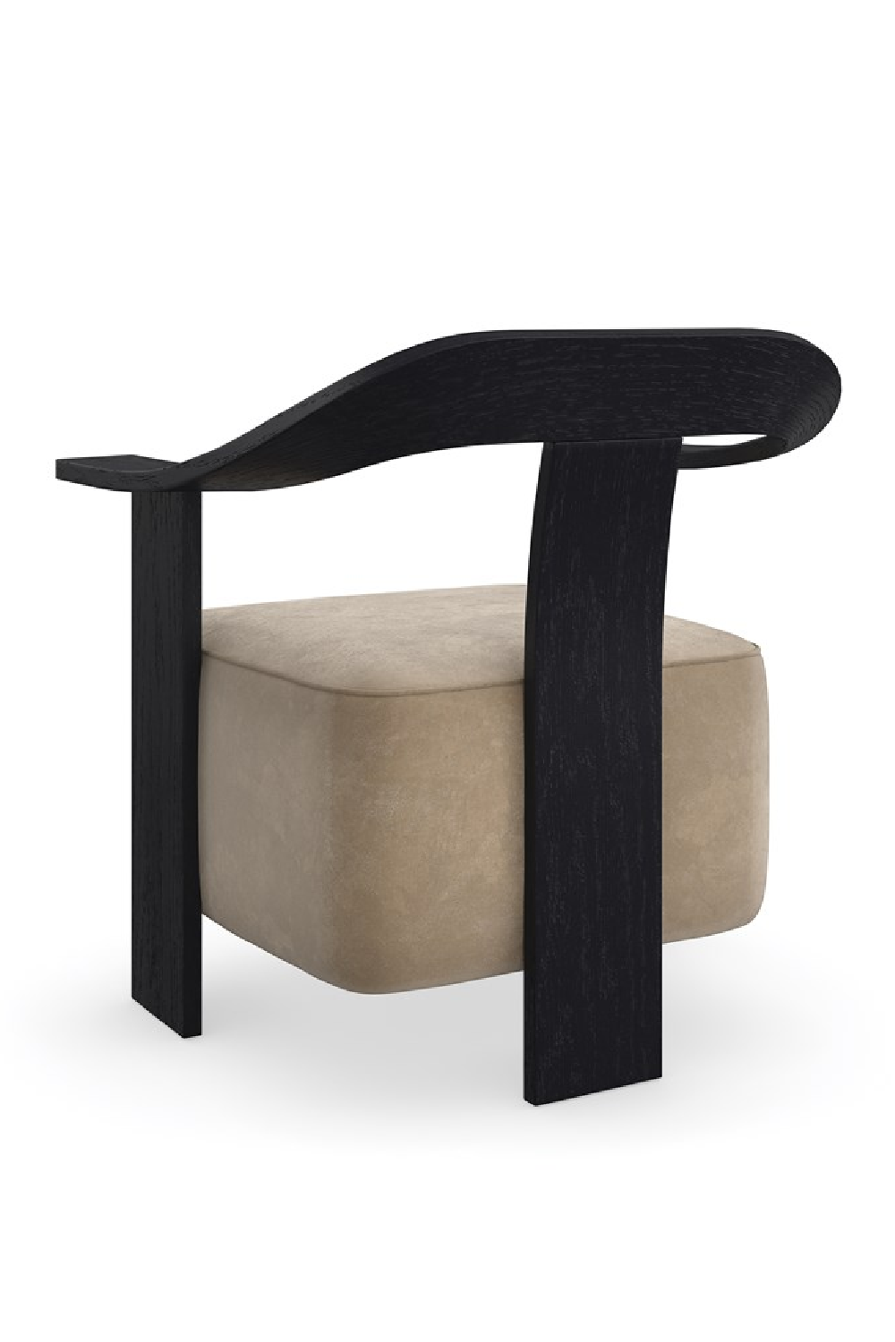  Brown Suede Seat Accent Chair | Oroa.com