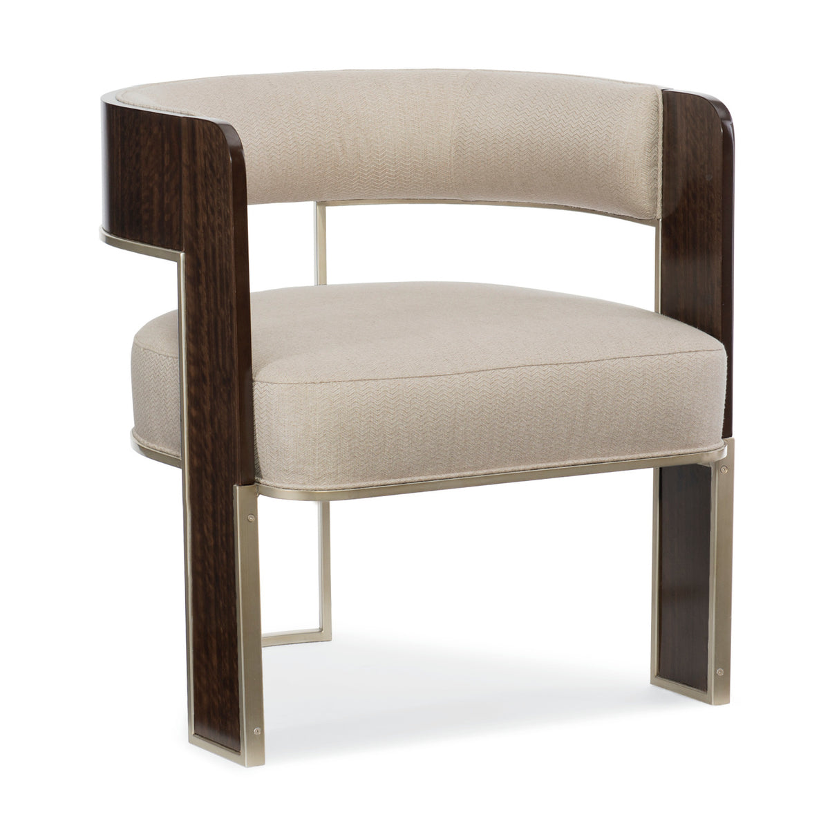   Cream Curved Modern Accent Chair | Oroa.com