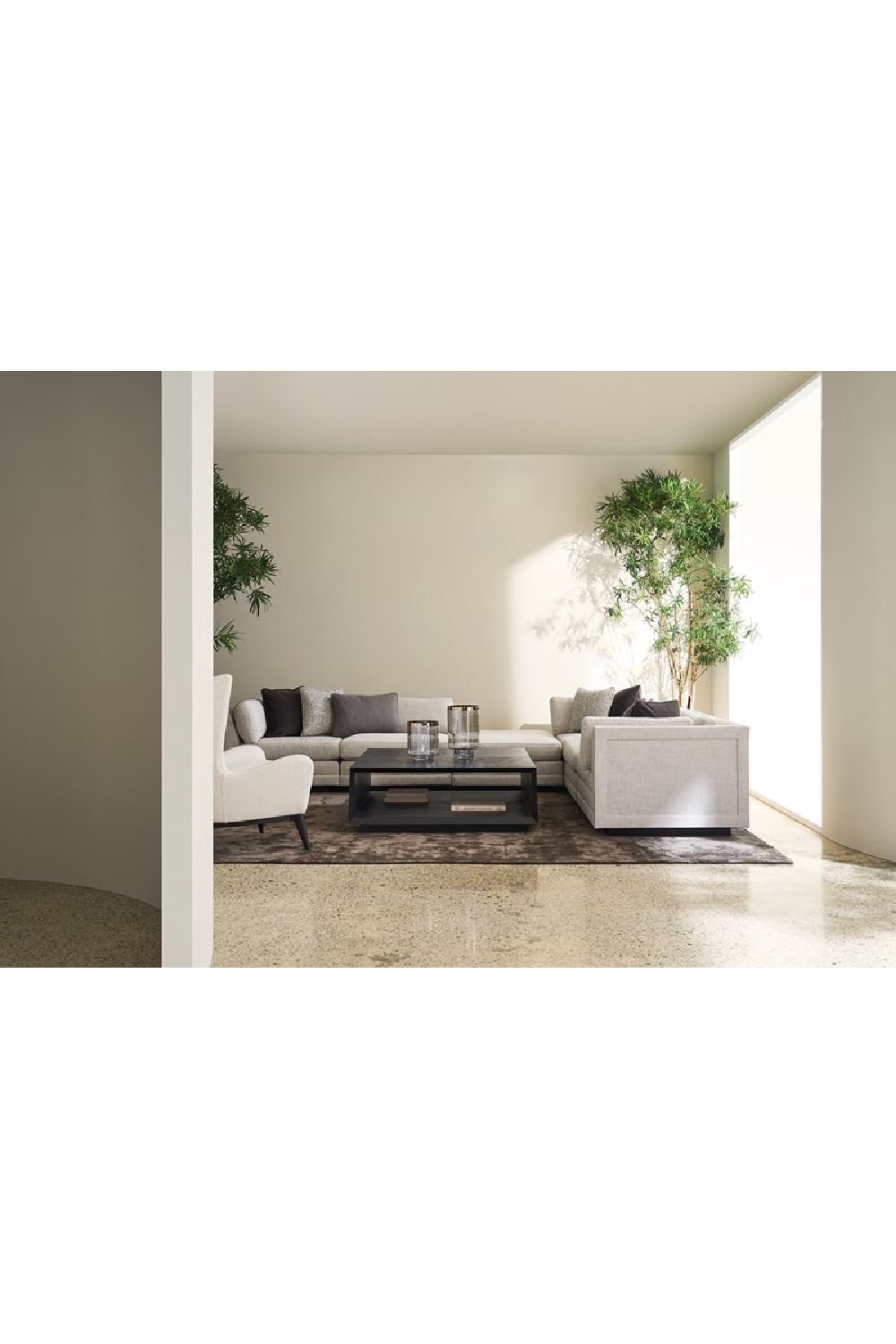   Beige Armless Chair | Oroa.com