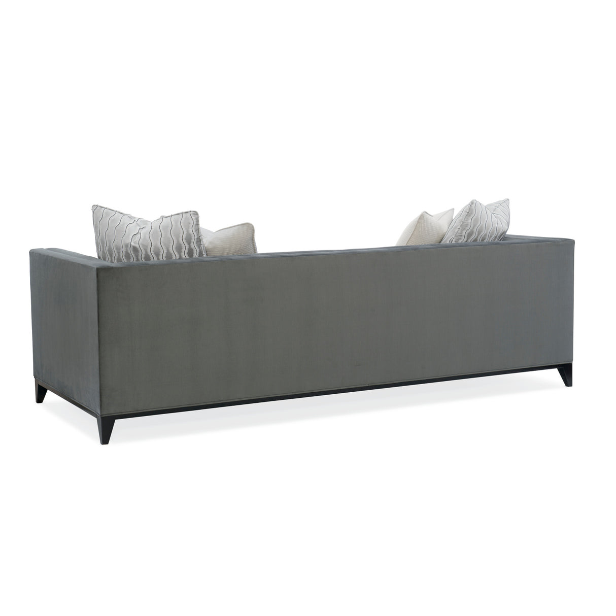   Gray Velvet Tufted Sofa | Oroa.com