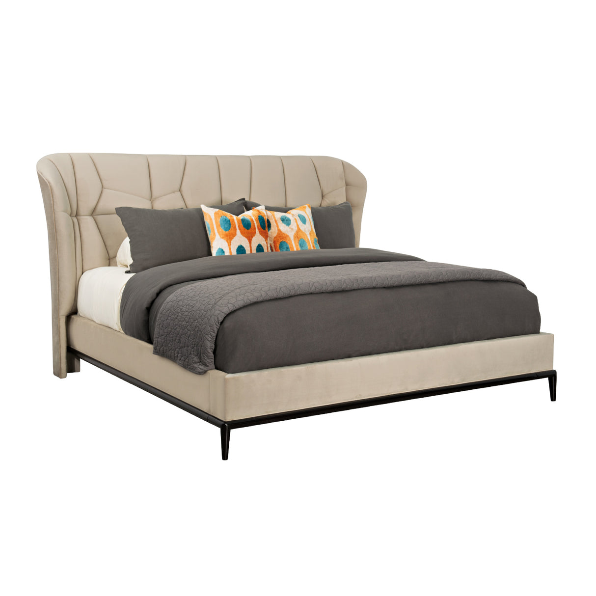   Beige Quilted Bed | Oroa.com