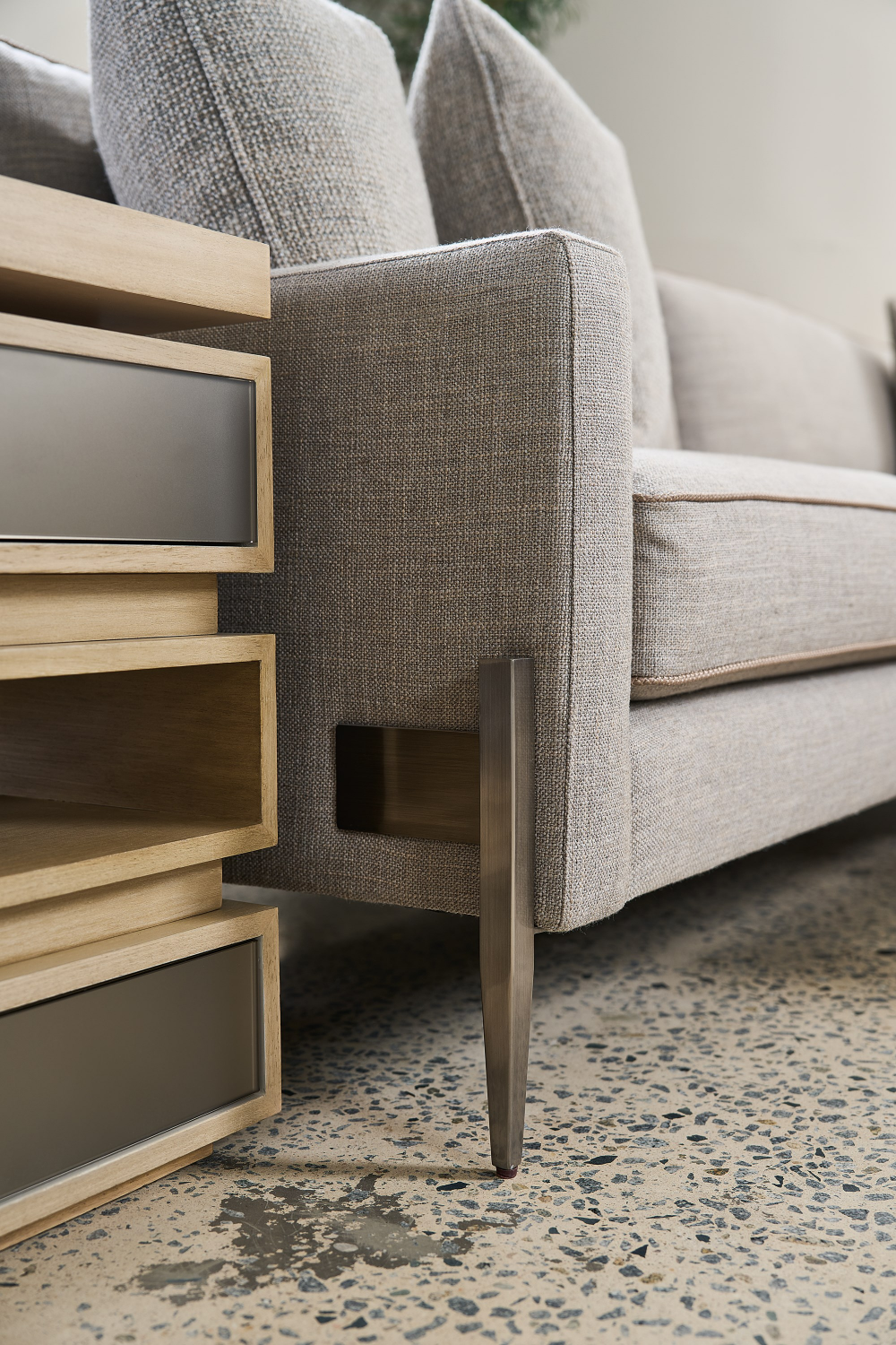   Gray Wool Blend Sofa | Oroa.com