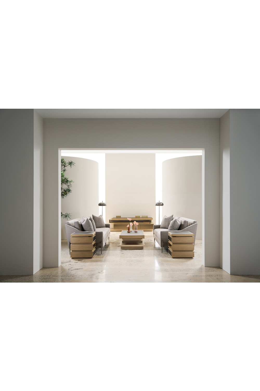   Gray Wool Blend Modular Chair | Oroa.com