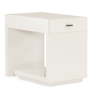   White 1-Drawer End Table | Oroa.com
