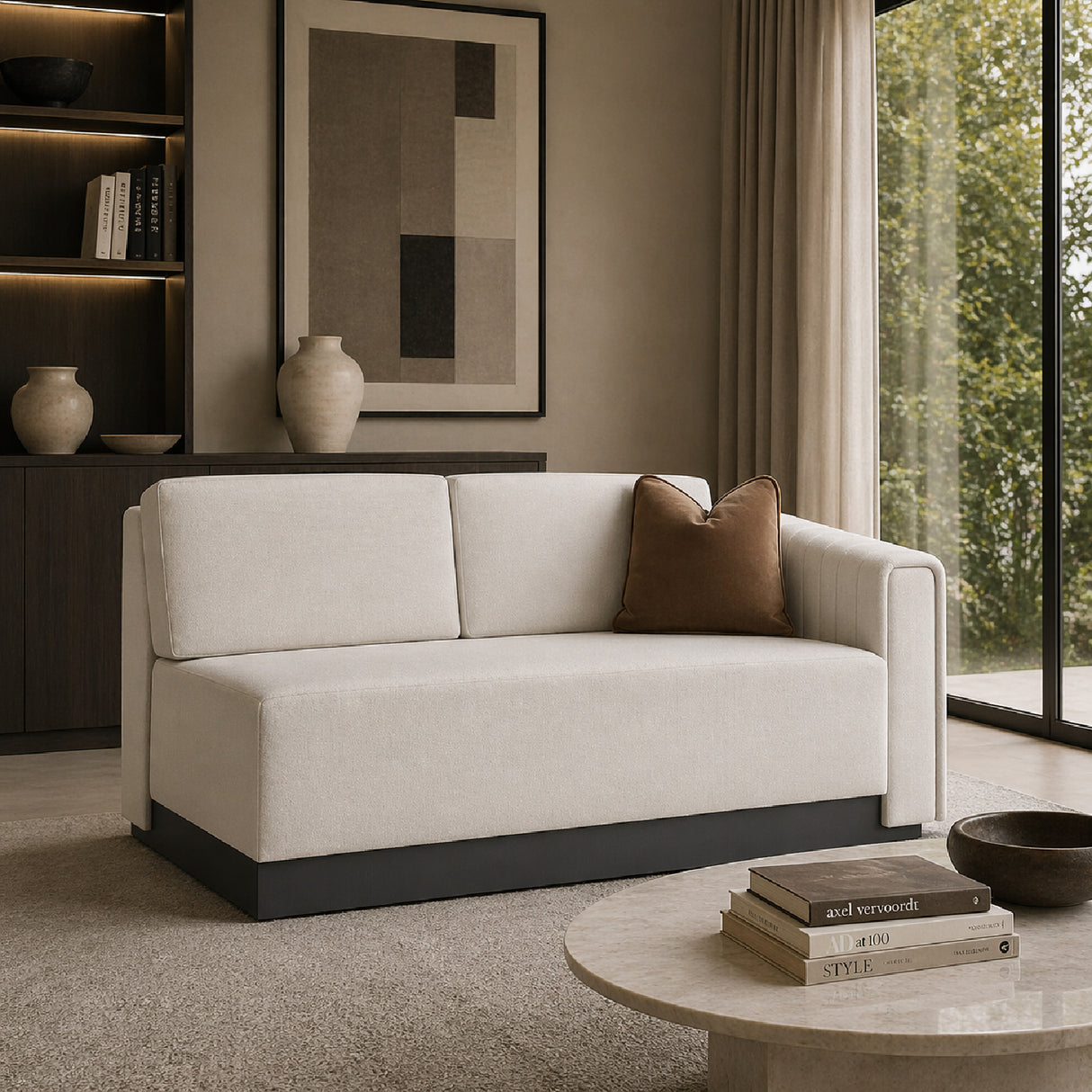   Twill Right-Armed Loveseat | Oroa.com