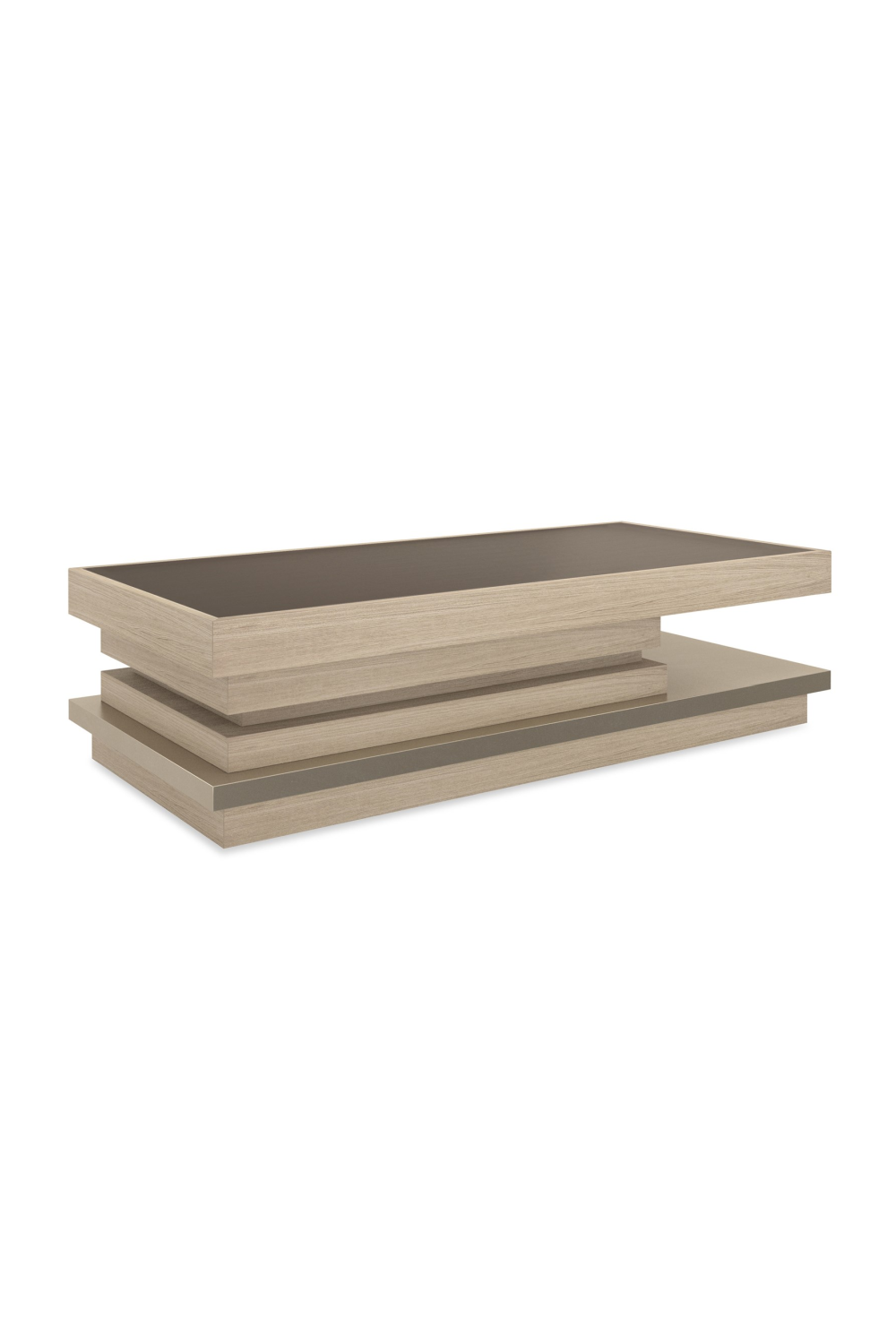   Glass Top Tiered Coffee Table | Oroa.com