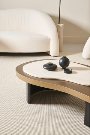   Cream Travertine Coffee Table | Oroa.com