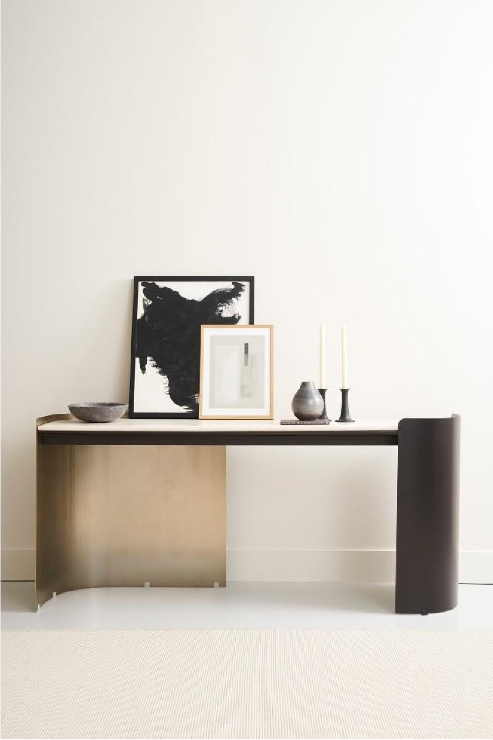   Cream Travertine Modern Desk | Oroa.com