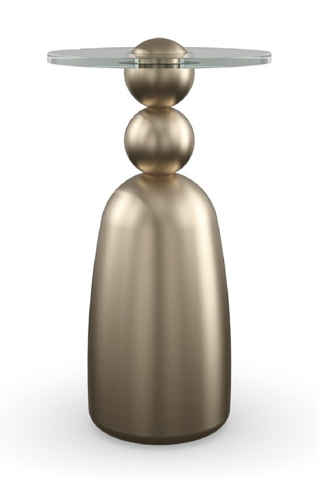 Bronze Sculpture Base Side Table | Caracole Dissonance | Oroa.com