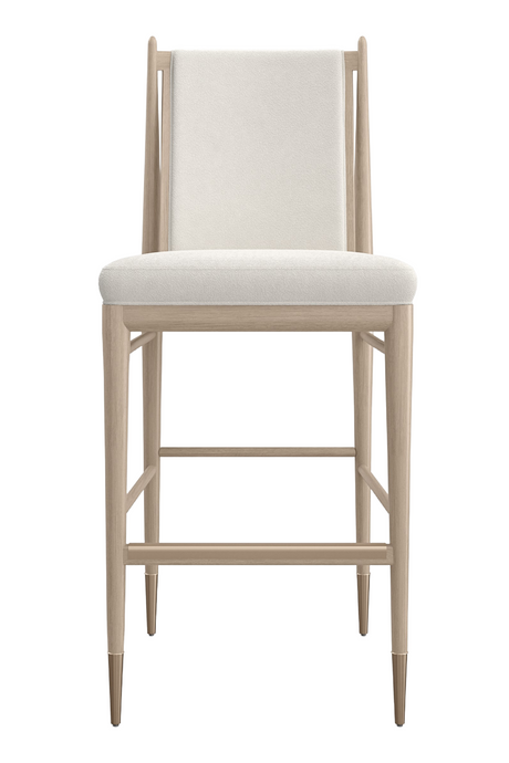   Ivory Bouclé Bar Stool | Oroa.com