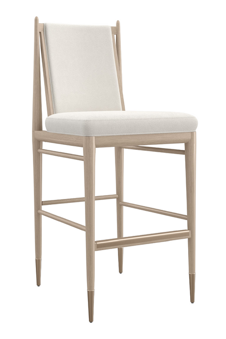   Ivory Bouclé Bar Stool | Oroa.com