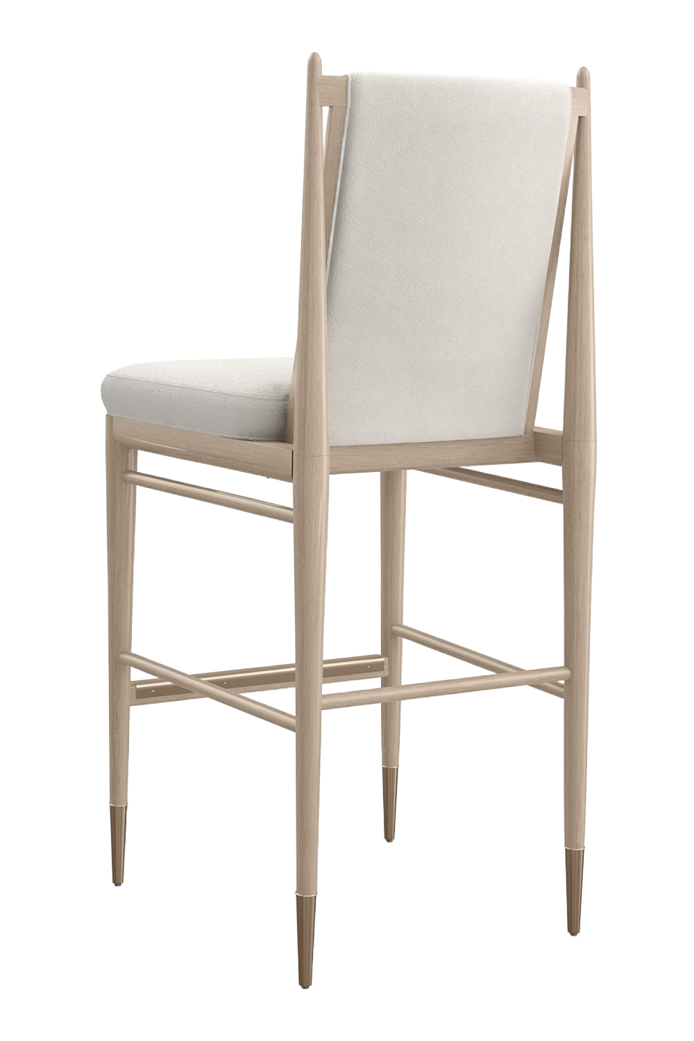   Ivory Bouclé Bar Stool | Oroa.com