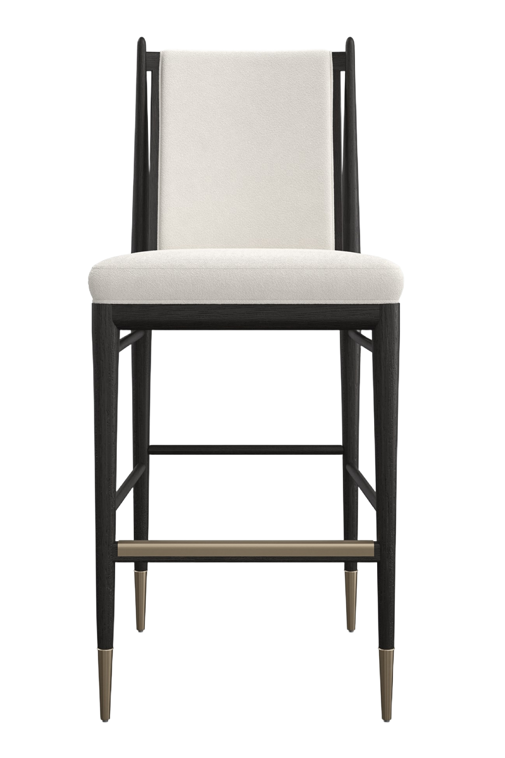   Ivory Bouclé Bar Stool | Oroa.com