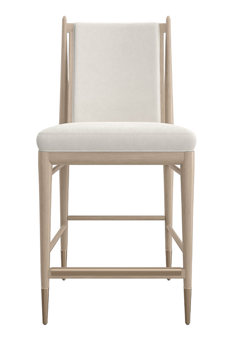   Ivory Bouclé Counter Stool | Oroa.com