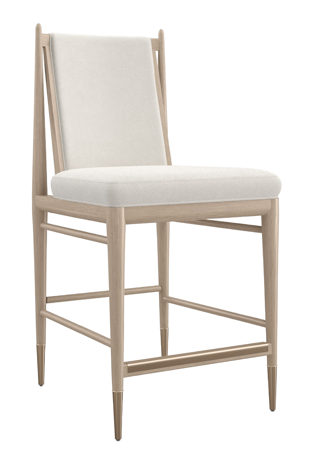   Ivory Bouclé Counter Stool | Oroa.com