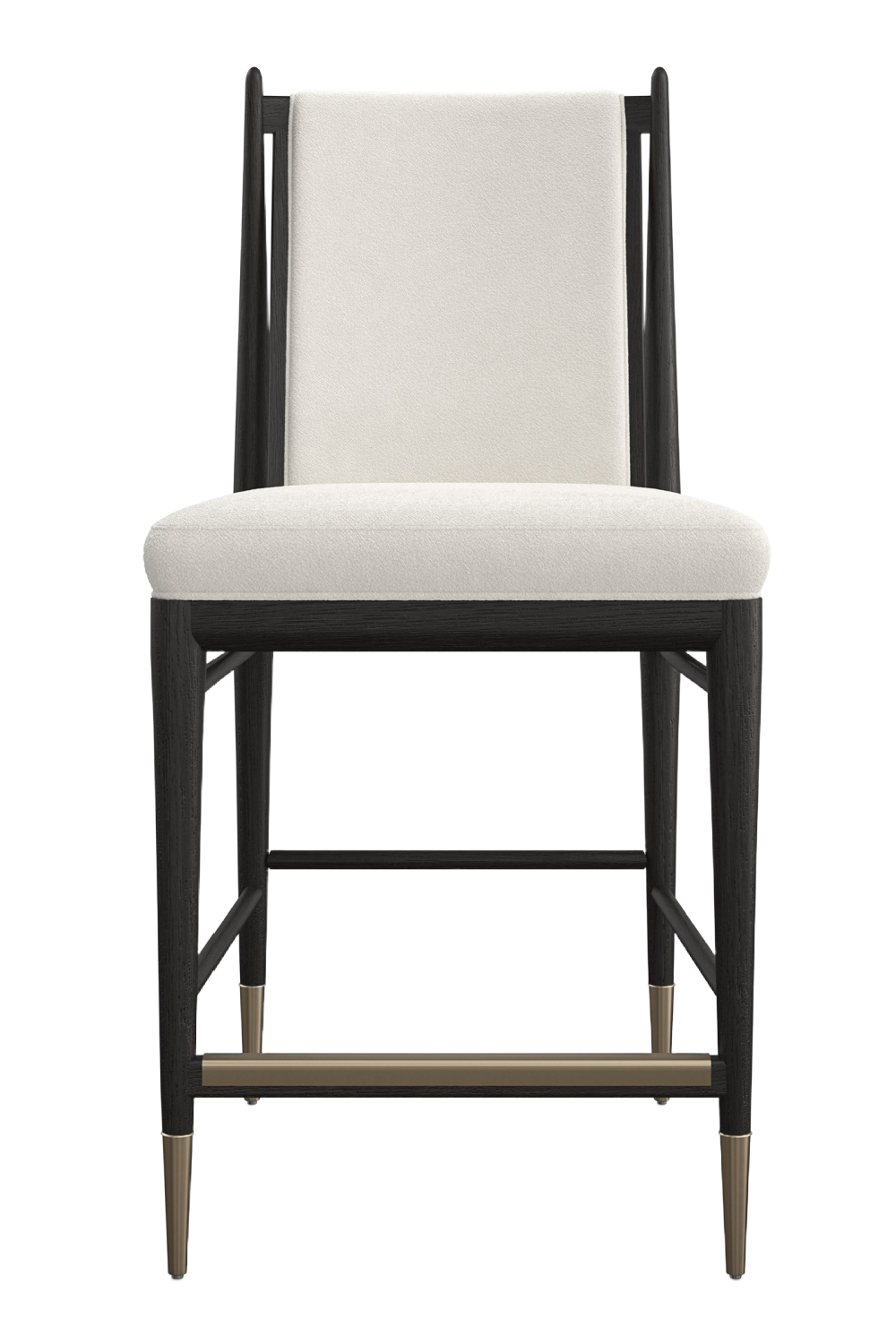   Ivory Bouclé Counter Stool | Oroa.com