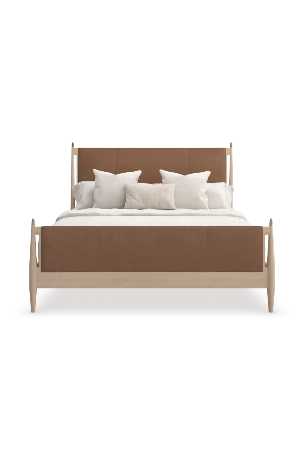   Brown Leather Bed | Oroa.com