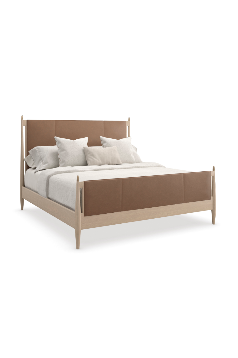   Brown Leather Bed | Oroa.com
