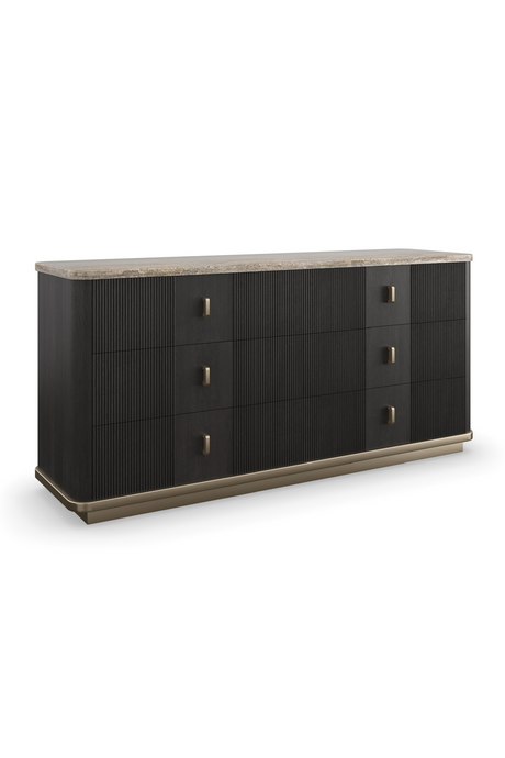   Black Ash 6-Door Dresser | Oroa.com