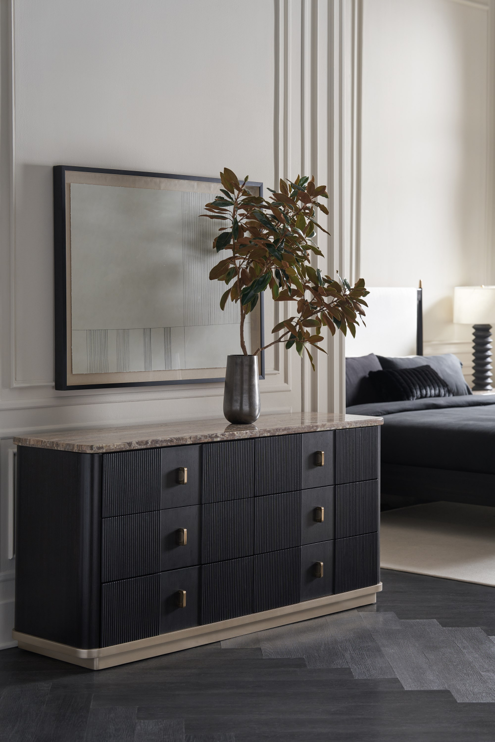   Black Ash 6-Door Dresser | Oroa.com
