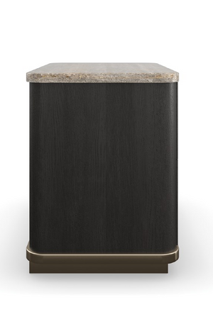   Black Ash 2-Drawer Nightstand | Oroa.com