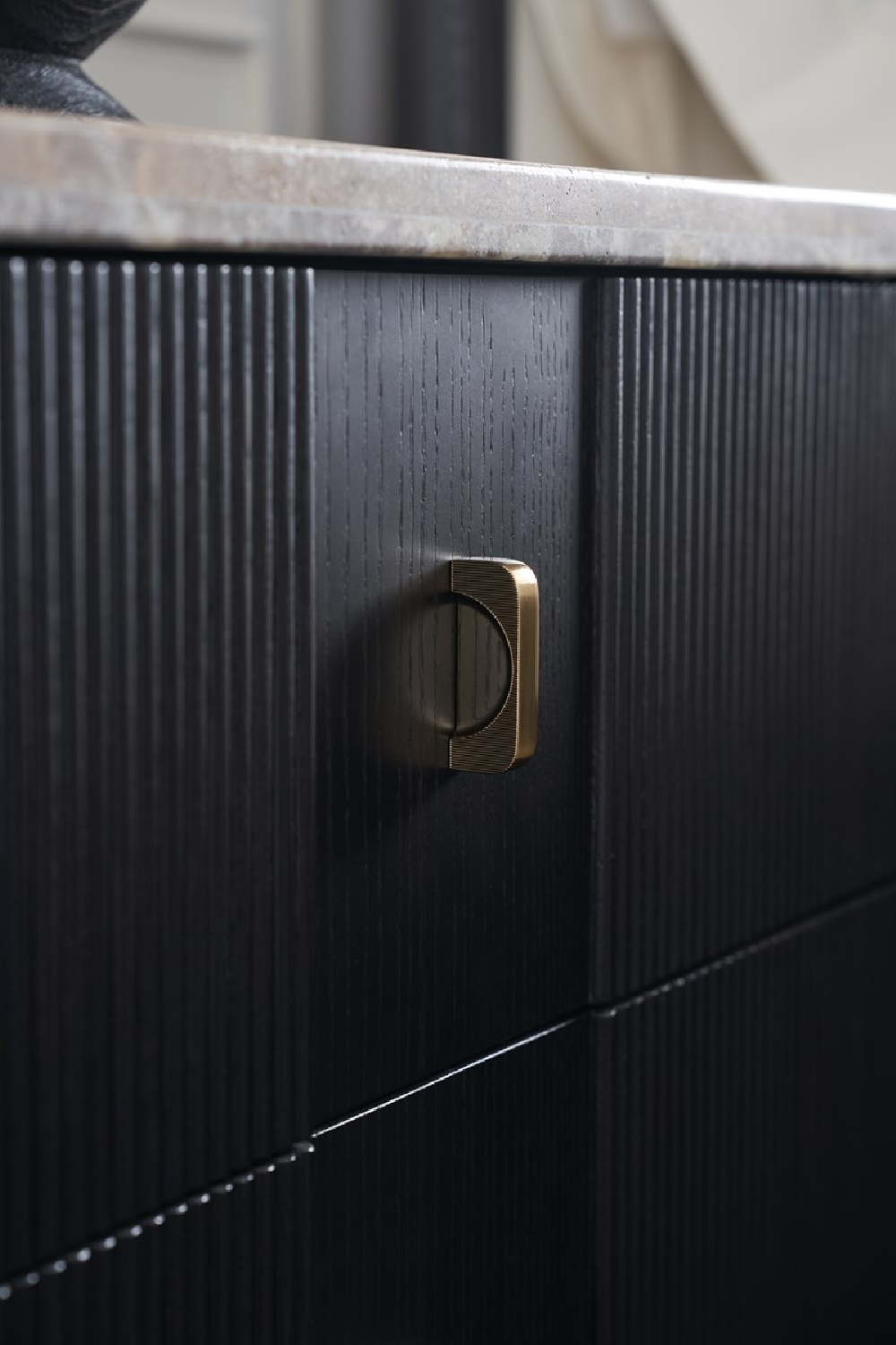   Black Ash 2-Drawer Nightstand | Oroa.com