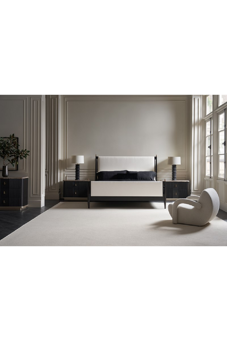   Ivory Bouclé Bed | Oroa.com