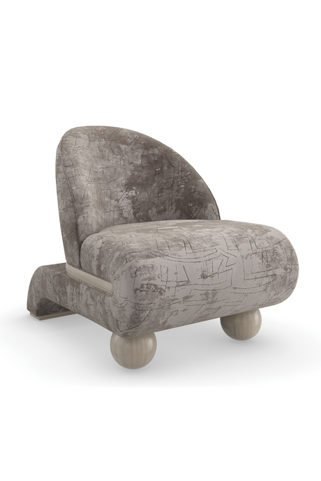   Ball Feet Velvet Accent Chair | Oroa.com