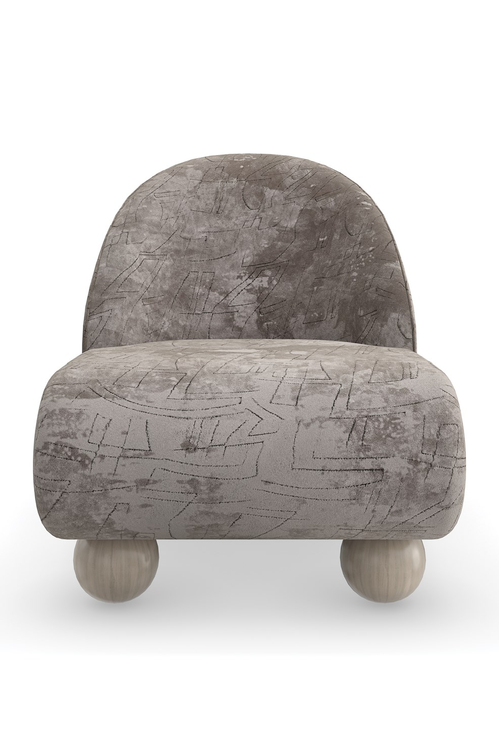   Ball Feet Velvet Accent Chair | Oroa.com