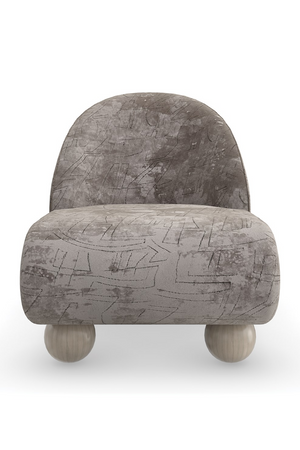   Ball Feet Velvet Accent Chair | Oroa.com